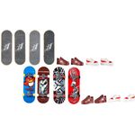 HW Skate Fingerboard + 4 Pack Schuh Sort