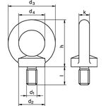 Ringschraube DIN 580 Gew.M8 STA C15 ZN - VPE: 50