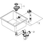 Grohe Kompositspüle K700U 457x406mm granit grau