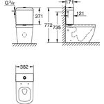 Grohe Aufsatzspülkasten EURO KERAMIK Anschluss seitlich/hinten awe