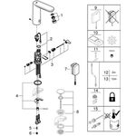 Grohe Infrarot-Elektronik EUROSMART CE L-Size, mit Mischung 230 V chrom