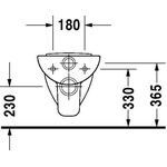 Duravit Wand-WC D-CODE flach, 355x540mm weiß