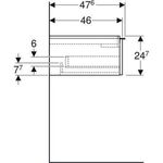 Geberit Waschtischunterschrank iCon 750x247x476mm we hochglanz/Griff we matt