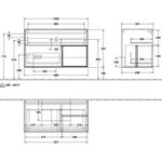 V&B Waschtischunterschrank FINION 1000x603x501mm Regalele. wh ma wh Matt