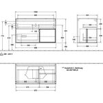 V&B Waschtischunterschrank FINION 1000x603x501mm Regalele. glos. wh Peony