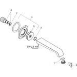 Wanneneinlauf AXOR CITTERIO E Ausladung 180mm chrom