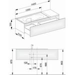 Keuco Waschtischunterbau EDITION 11 1400x350x535mm we