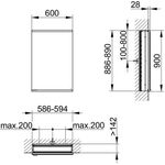 Keuco Spiegelschrank ROYAL MODULAR 2.0 Breite 600mm Höhe 900mm Tiefe 160mm