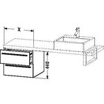 Duravit Konsolenunterschrank X-LARGE 440x300x478mm graphit matt