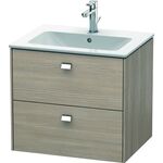 Duravit Waschtischunterbau BRIOSO Griffe chrom 553x620x479mm pine silver