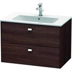 Duravit Waschtischunterbau BRIOSO Griffe chr 553x820x479mm kastanie dunkel