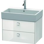 Duravit Waschtischunterbau BRIOSO Griffe chr 442x684x459mm weiß hochglanz