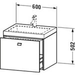 Duravit Waschtischunterbau BRIOSO 502x600x480mm WT Vero Air o HL lichtbl