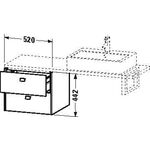 Duravit Konsolenunterschrank BRIOSO Griffe chr 442x520x480mm weiß hochglanz