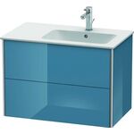 Duravit Waschtischunterbau XSQUARE 560x810x478mm Be re stone blue hochglanz