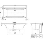 V&B Whirlpoolsystem SQUARO EDGE 12 m BW R-eck 1900x900 Tech. Pos 2 we