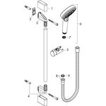 HG Brauseset CROMETTA 1JET Unica´ Croma Bsta 650mm EcoS 9 l/m we/ch