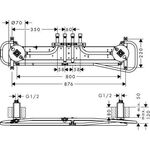 Grundkörper AXOR für ShowerHeaven 1200/300 4jet