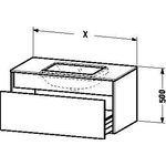 Duravit Waschtischunterbau DURASTYLE 550x800x500mm pine silver/basalt matt