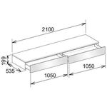 Keuco Sideboard EDITION 400 Hö j 180mm 2100x199x535mm we sat