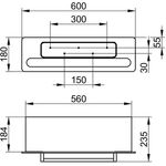 Keuco Handtuchablage EDITION 400 600mm Glas we klar