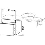 Duravit Konsolenunterschrank DURASTYLE 512x300x548mm pine silver/weiß matt