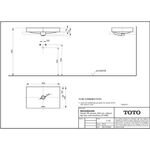 TOTO TR Aufsatzwaschtisch 60cm o Hahnloch mit Überlauf eckig we