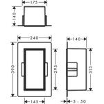 HG Wandnische XtraStoris Rock m befliesb. Tür 300x150x140mm ES optic