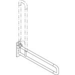 Hewi Stützklappgriff SERIE 801 d= 33mm, Aluminiumkern 900mm orange