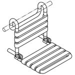 Hewi Einhängesitz SERIE 801 448x393x504mm, klappbar felsgrau