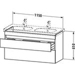 Duravit Waschtischunterbau DURASTYLE 453x1150x610mm eiche terra / weiß matt