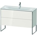 Duravit Waschtischunterbau XSQUARE 840x1210x478mm, 2 Auszüge weiß hochglanz