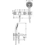 3-Loch Wannenarmatur AXOR CITTERIO DN 15 UP m Pl m Hebelgr. brushed nickel