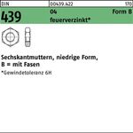 Sechskantmutter DIN 439/ISO 4035 FormB BM 24 Automatenstahl feuerverz. 50St. - VPE: 50