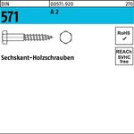 Sechskantholzschraube DIN 571 8x 150 A 2 10 Stück - VPE: 10