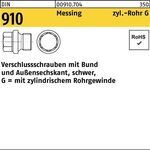 Verschlußschraube DIN 910 Bund/Außen-6-kt G 3/4 A Messing 25 Stück - VPE: 25