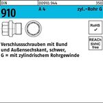 Verschlußschraube DIN 910 Bund/Außen-6-kt G 3/8 A A 4 10 Stück - VPE: 10