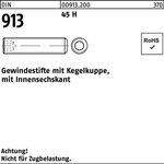 Gewindestift DIN 913 Kegelkuppe/Innen-6kt M24x 20 45 H 50 Stück - VPE: 50