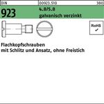 Flachkopfschraube DIN 923 Schlitz/Ansatz M8x4x11,0 4.8/5.8 galv.verz. 100St. - VPE: 100