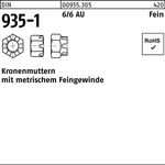 Kronenmutter DIN 935-1 M22x 2 SW 32 6 25 Stück - VPE: 25