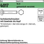 Sechskantschraube ISO 4017 VG M20x 170 10.9 galv.verz. 25 Stück - VPE: 25