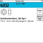 Sechskantmutter ISO 4032 M4 A 2 100 Stück - VPE: 100