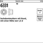 Sechskantmutter DIN 6331 Bund M8 SW 13 10 50 Stück - VPE: 50