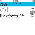 Unterlegscheibe ISO 7089 o.Fase 18 A 4 200 HV 200 Stück - VPE: 200