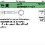 Gewindefurchendeschraube DIN 7500 6-ktflanschkopf DM 4x25 Sta galv.verz. 1000St. - VPE: 1000