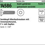 Senkblechschraube ISO 14586 ISR/Zapfen 6,3x60 -F Stahl geh.galv.verz. 250St. - VPE: 250