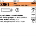 Hohlraumdübel R 82031 Senkschraube HBCSK 08-1 ( 50/22) 10.9 galv.verz. 1St.