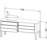 Duravit Waschtischunterbau LUV 1733x570mm Be re we sdm ES NB links