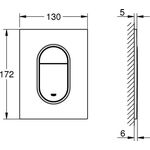 Grohe Abdeckplatte ARENA CS 130x172mm ha graph