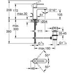 Grohe Einhand-Waschtischbatterie PLUS 1/2Zoll S-Size ha graph gebü